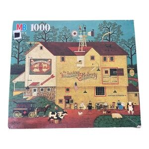 Vintage Charles Wysocki Americana Puzzle 1000 pc Veterinary Surgeon COMPLETE